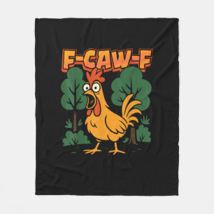 Cobertor De Velo F-Caw-F Humor Engraçado de Frango F-Caw-F Citação 