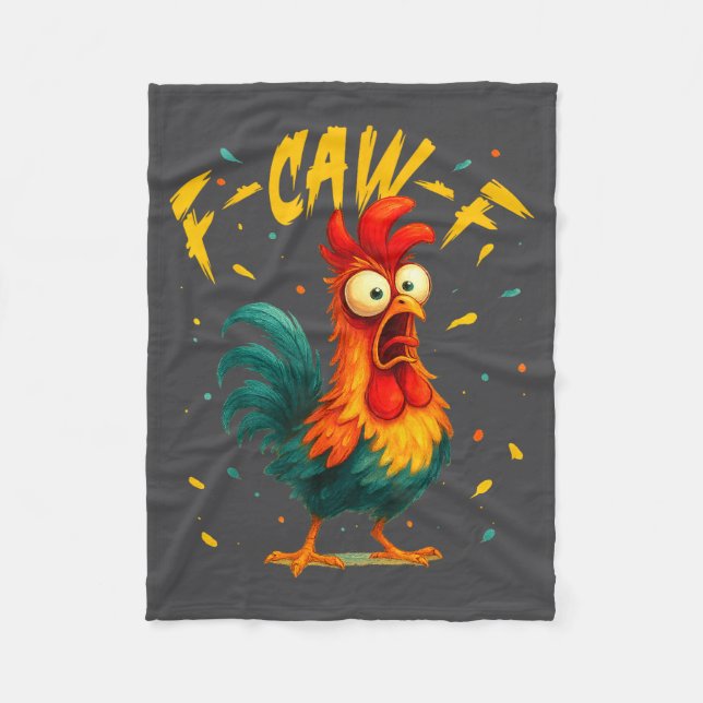 Cobertor De Velo F Caw F Rooster Funny Bird Chicken Whisperer Fawk  (Frente)