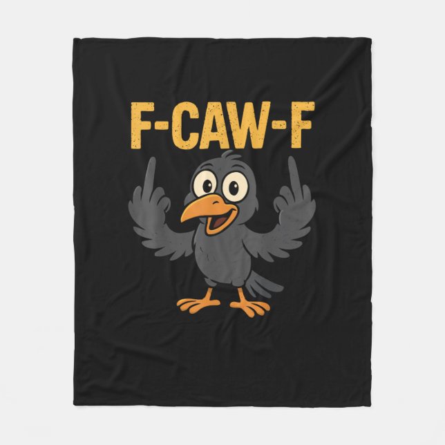 Cobertor De Velo F-Caw-F Sarcastic Joke Funny Crow Meme Humor (Frente)