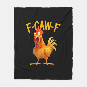 Cobertor De Velo F-Caw-F Trocadilho Galo Frango Canto Grunge