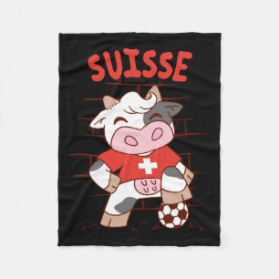 Cobertor De Velo Fã de Futebol de Vaca de Futebol Suíço Bandeira da