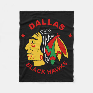 Cobertor De Velo Fã de hóquei vintage do Dallas Black Hawks