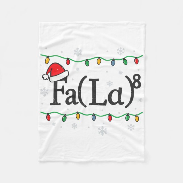 Cobertor De Velo Fa (la) 8 Professor de Matemática Engraçado Natal  (Frente)