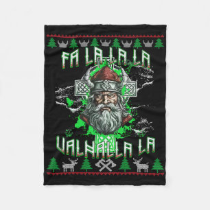Cobertor De Velo Fa La 8 Valhalla Santa Hat Viking Skull Natal
