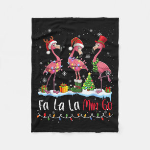 Cobertor De Velo Fa La La La Mingo Flamingo Amante do Natal
