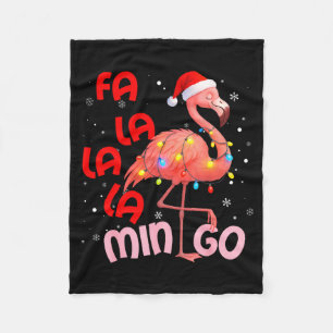 Cobertor De Velo Fa La La La Mingo Flamingo Natal Homens Mulheres C