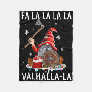 Cobertor De Velo Fa La Valhalla Xmas Gnome Beard Viking Arma C