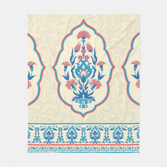 Cobertor De Velo Fabric floral seamless pattern in ethnic style (Frente)