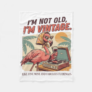 Cobertor De Velo Fabuloso Vinho Flamingo Retro Eu Não Sou Velho Eu 