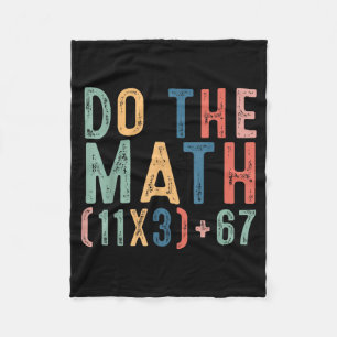 Cobertor De Velo Faça a Camisa de Matemática 100 Dias Professor Esc