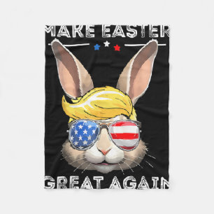Cobertor De Velo Faça a Páscoa Grande Novamente Trump Bunny Engraça