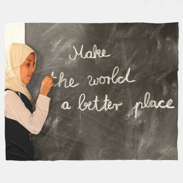 Cobertor De Velo FAÇA do mundo um lugar melhor (Frente (Horizontal))