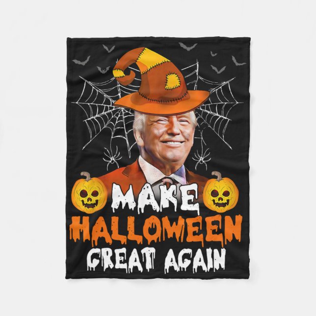 Cobertor De Velo Faça Excelente De Halloween Novamente Engraçado Tr (Frente)
