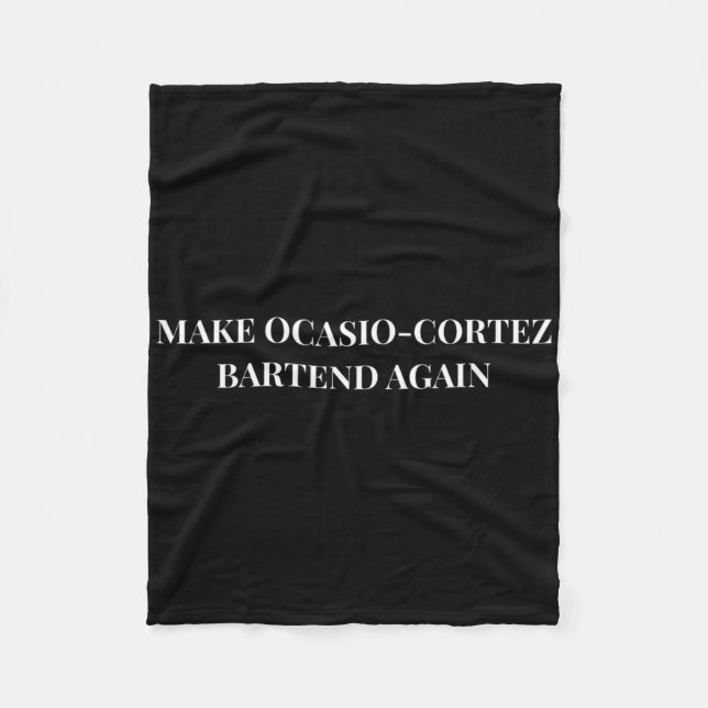 Cobertor De Velo Faça Ocasio Cortez Rtend Novamente Presente Engraç (Frente)