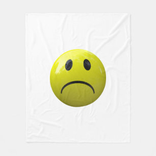 Cobertor De Velo face infeliz emoji blanket