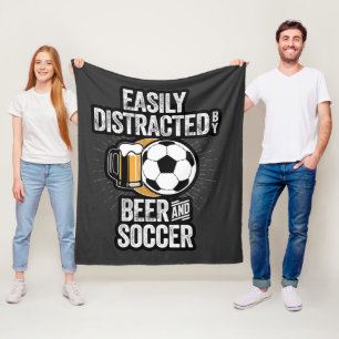 Cobertor De Velo Fácil distração de cerveja e futebol