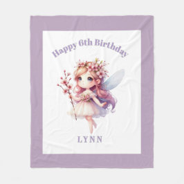 Cobertor De Velo Fada Floral Caprichosa Personalizada