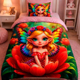 Cobertor De Velo Fada Princesa Fantasia Floral Fofo Quarto de Crian