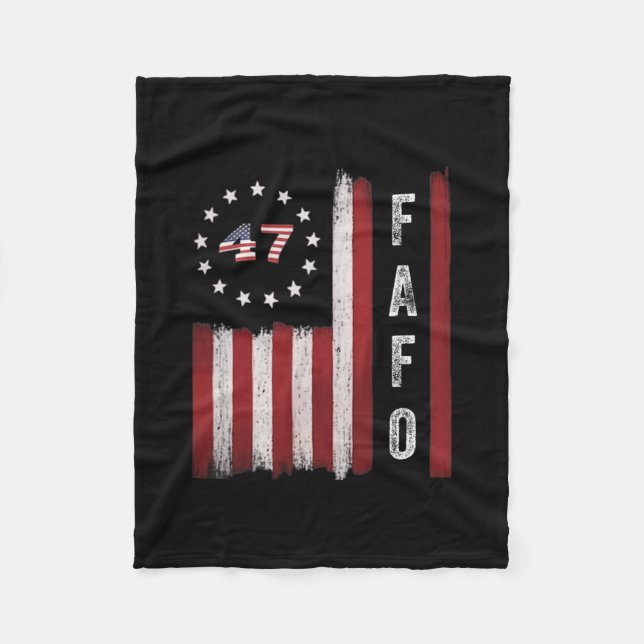 Cobertor De Velo Fafo Flag Trump Funny  (Frente)