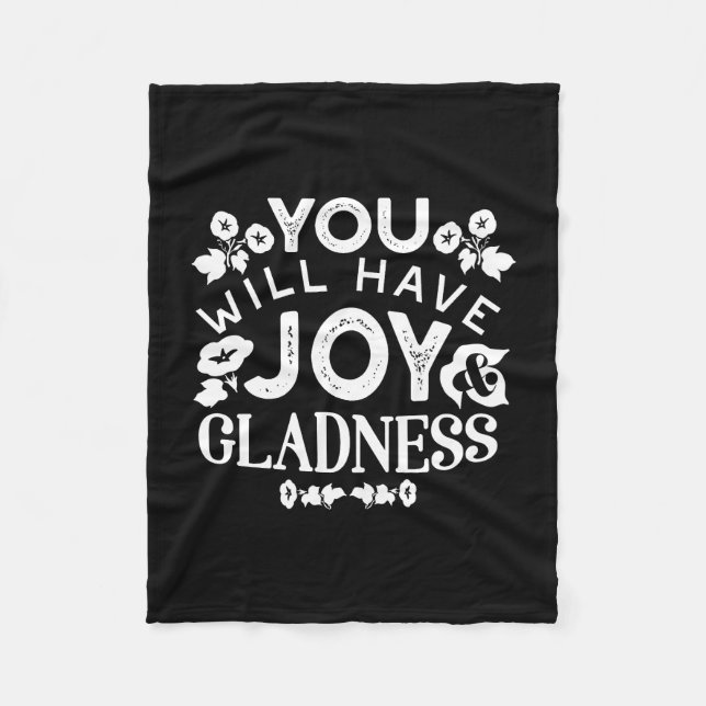 Cobertor De Velo Faith and Happiness – Joy and Gladness Quotes (Frente)