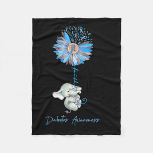 Cobertor De Velo Faith Cute Elephants Sunflower Diabetes Sensibiliz