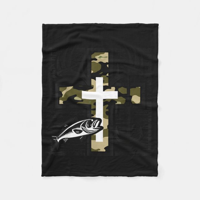 Cobertor De Velo Faith Fishing Hunting Camo Cross With Hook B Chris (Frente)