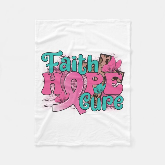 Cobertor De Velo Faith Hope Cure (Frente)