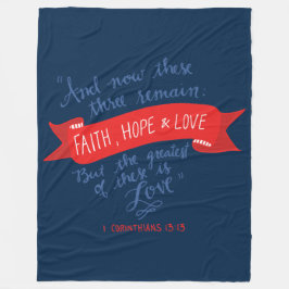 Cobertor De Velo Faith Hope e Love 2