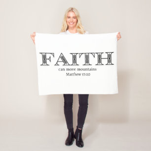 Cobertor De Velo Faith pode mover montanhas florais