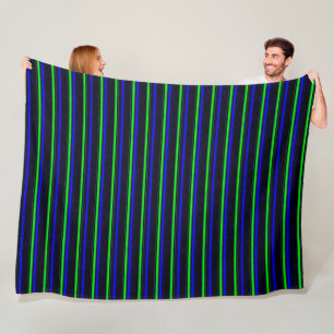 Cobertor De Velo Faixa Verde Azul Preta