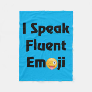 Cobertor De Velo Fale Emoji fluente