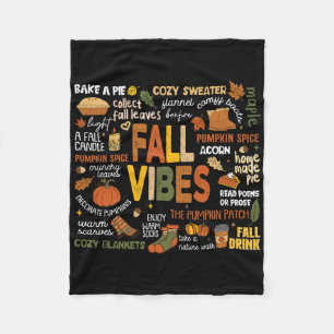 Cobertor De Velo Fall Vibes, Ação de Graças, Correspondência Famili