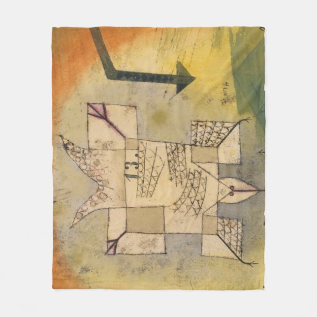 Cobertor De Velo Falling Bird Paul Klee 1919 (Frente)