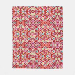 Cobertor De Velo Falln Crimson Floral Chirimen