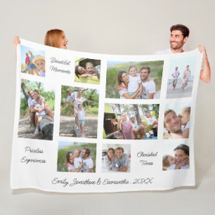 Cobertor De Velo Família 11 Colagem de Fotografias Nome de Cotações