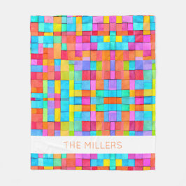 Cobertor De Velo FAMÍLIA de arte Abstrato colorida NOME moderno
