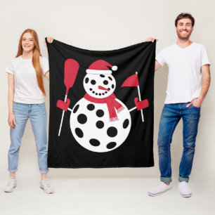 Cobertor De Velo Família de Boneco de Neve com Chapéu de Papai Noel