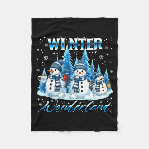 Cobertor De Velo Família de Boneco de Neve do País das Maravilhas d