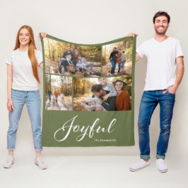 Cobertor De Velo Família de Roteiro Alegre Moderno Foto Personaliza