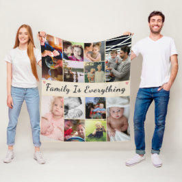 Cobertor De Velo Família é tudo - Folheto de Foto Personalizado
