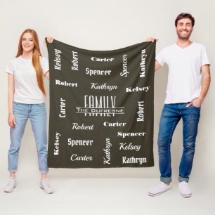 Cobertor De Velo Família Personalizada de Cinco Fontes Legal Khaki