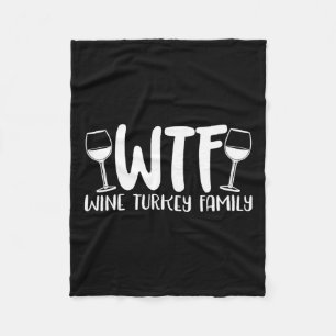 Cobertor De Velo Família Wtf Wine Turkey