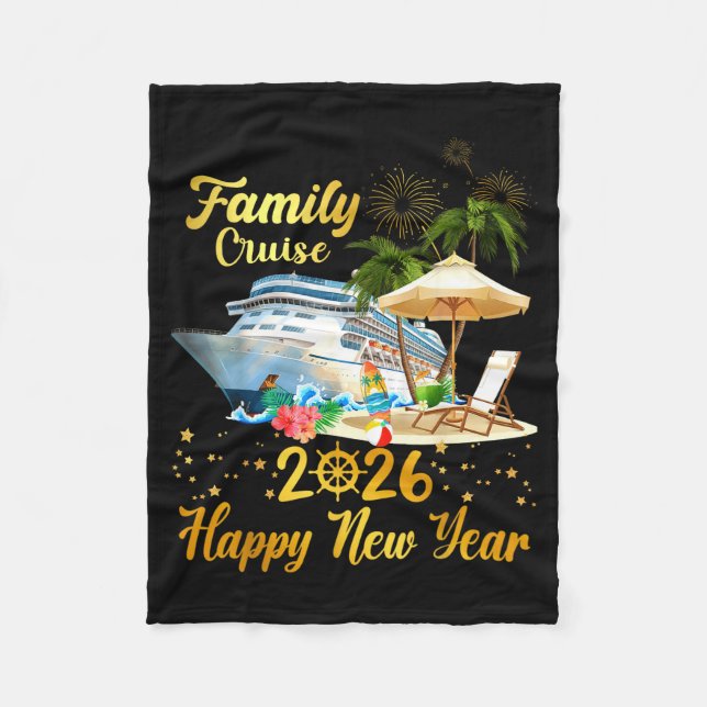 Cobertor De Velo Family Cruise 2026 Happy New Year  (Frente)