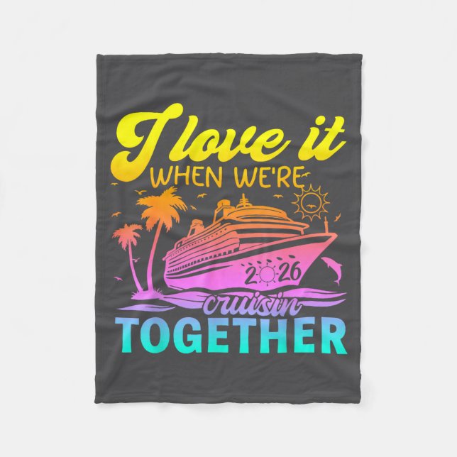 Cobertor De Velo Family Cruise 2026 I Love It When We're Cruisin' T (Frente)