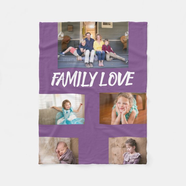 Cobertor De Velo Family Love White Amado Font 5 fotos (Frente)