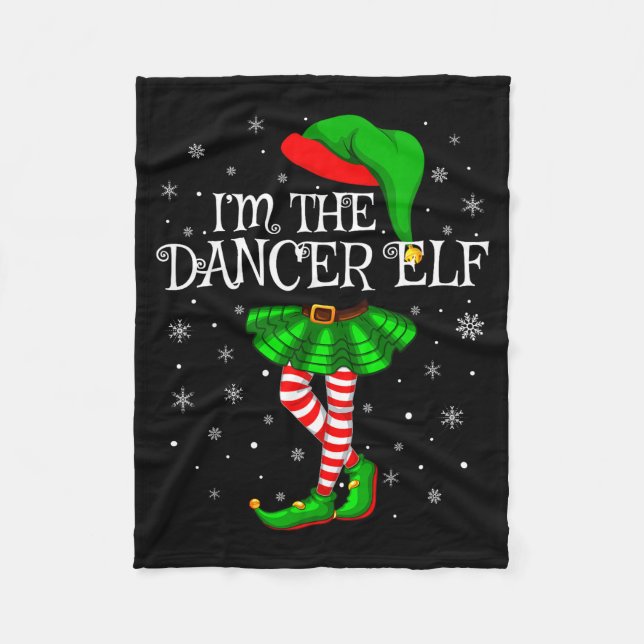 Cobertor De Velo Family Matching Women Girls I'm The Dancer Elf Chr (Frente)