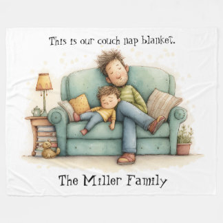 Cobertor De Velo Family "This Is Our Couch Nap Blanket" Throw