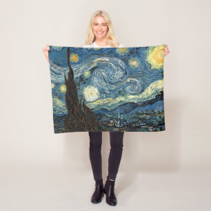 Cobertor De Velo Famous art, Starry Night, Van Gogh