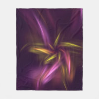 Fantasia de Abstrato de Flores Roxas