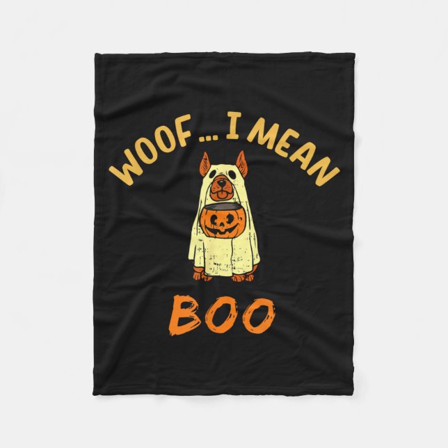 Cobertor De Velo Fantasia de Fantasma para Cachorro no Halloween (Frente)